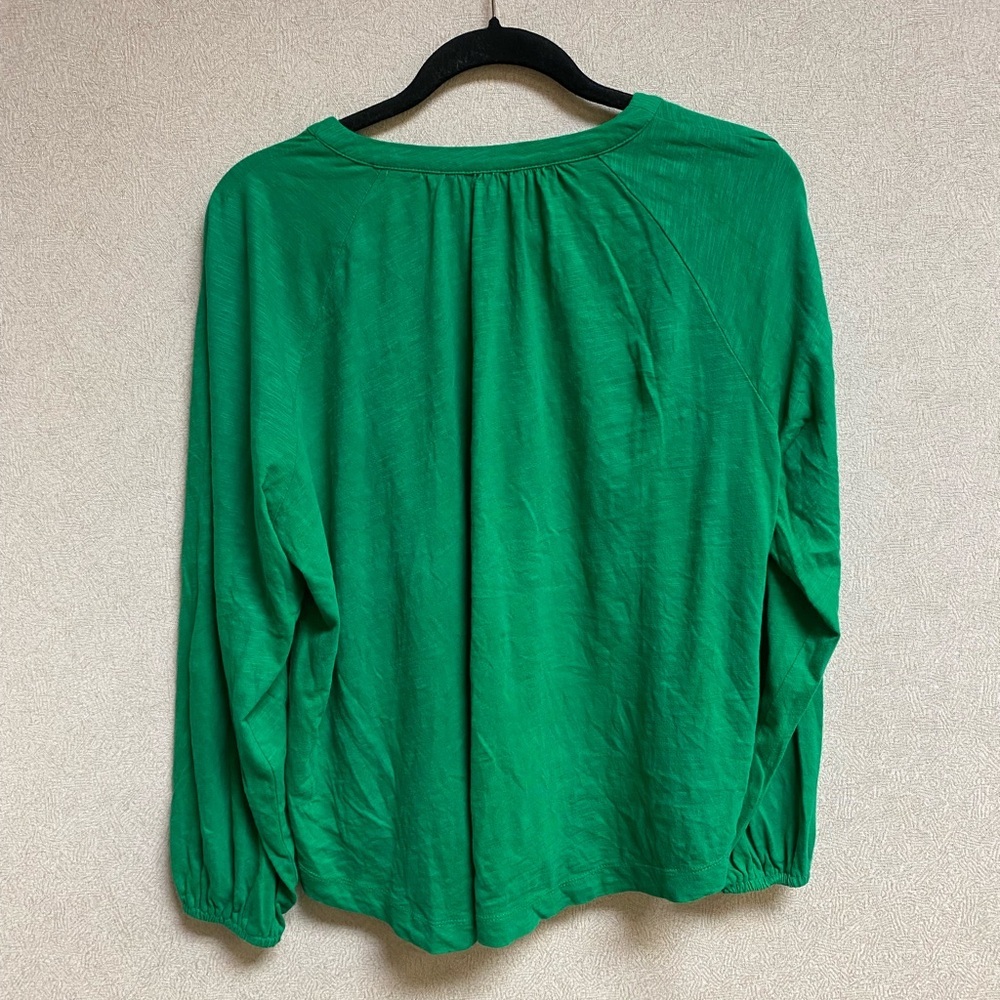 Boden Embroidered Detail Top Size US 12 Green - Picture 7 of 10
